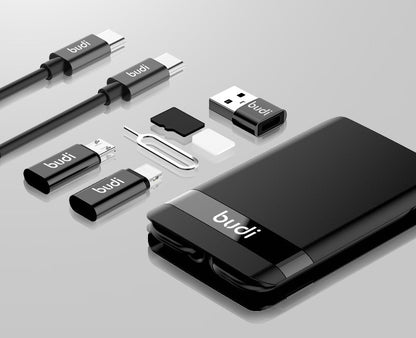 Portable Data Cable Storage Bag – USB/Type-C with Optional Wireless Charging