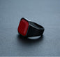 Men’s Stainless Steel Black Agate Ring – A Minimalist Token for the Bitcoin-Minded Traveler