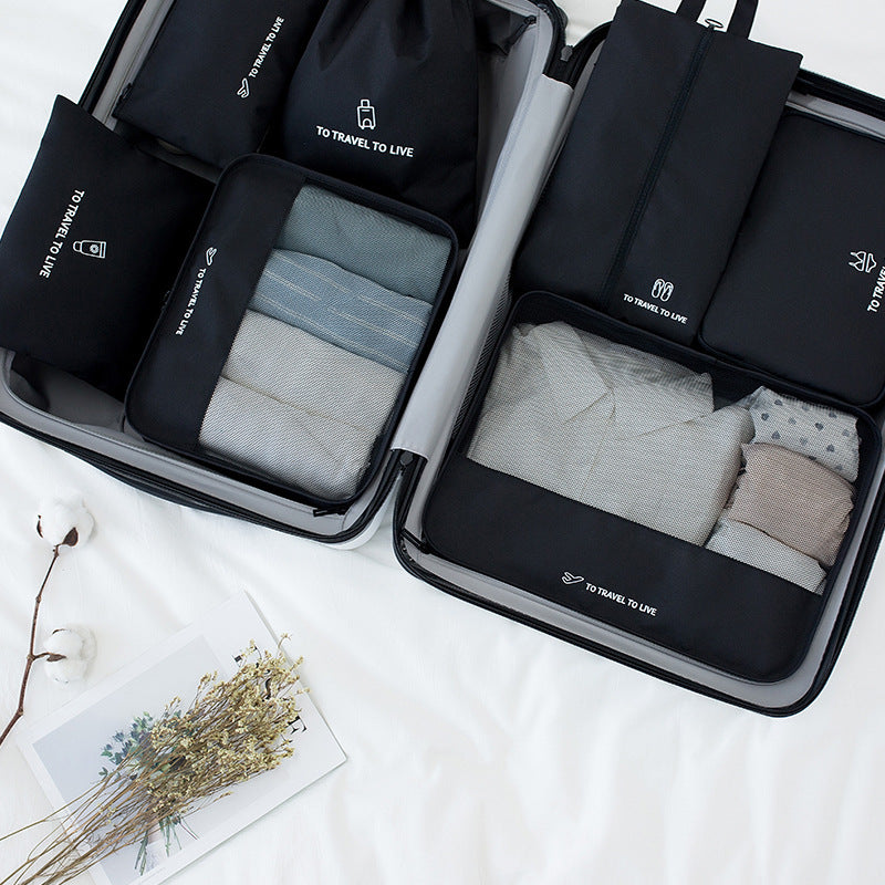 7-Piece Travel Packing Cube Set – Cationic Oxford Cloth Luggage Organizers