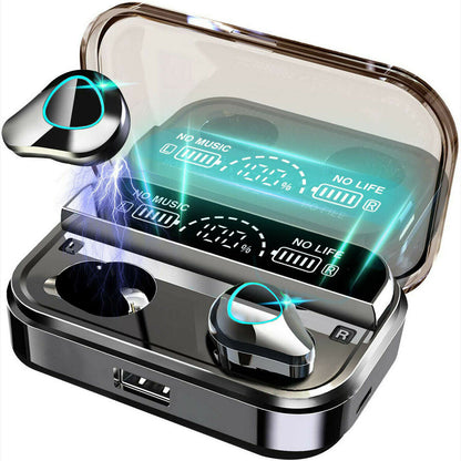 Wireless Bluetooth 5.1 Earbuds – Smart Touch Control with LED Display & IPX7 Waterproof