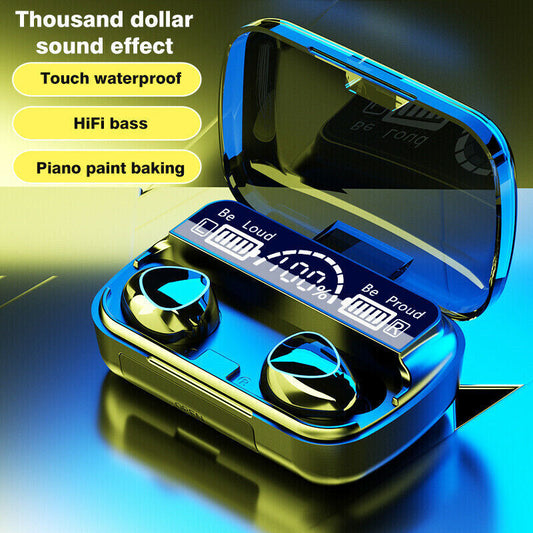Wireless Bluetooth 5.1 Earbuds – Smart Touch Control with LED Display & IPX7 Waterproof