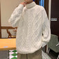 Japanese-Style Retro Jacquard Turtleneck Sweater – A Cozy Classic for the Bitcoin-Bound Traveler