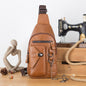 Men’s Retro Leather Crossbody Bag – Genuine Cowhide with Magnetic Buckle