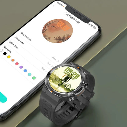MAX18 Men’s Smartwatch – AMOLED Big Screen with AI Voice and Global Travel Features