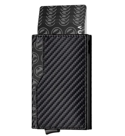 100% Leather RFID Blocking Wallet – Double ID Window, Automatic Up Design, Urban Minimalist