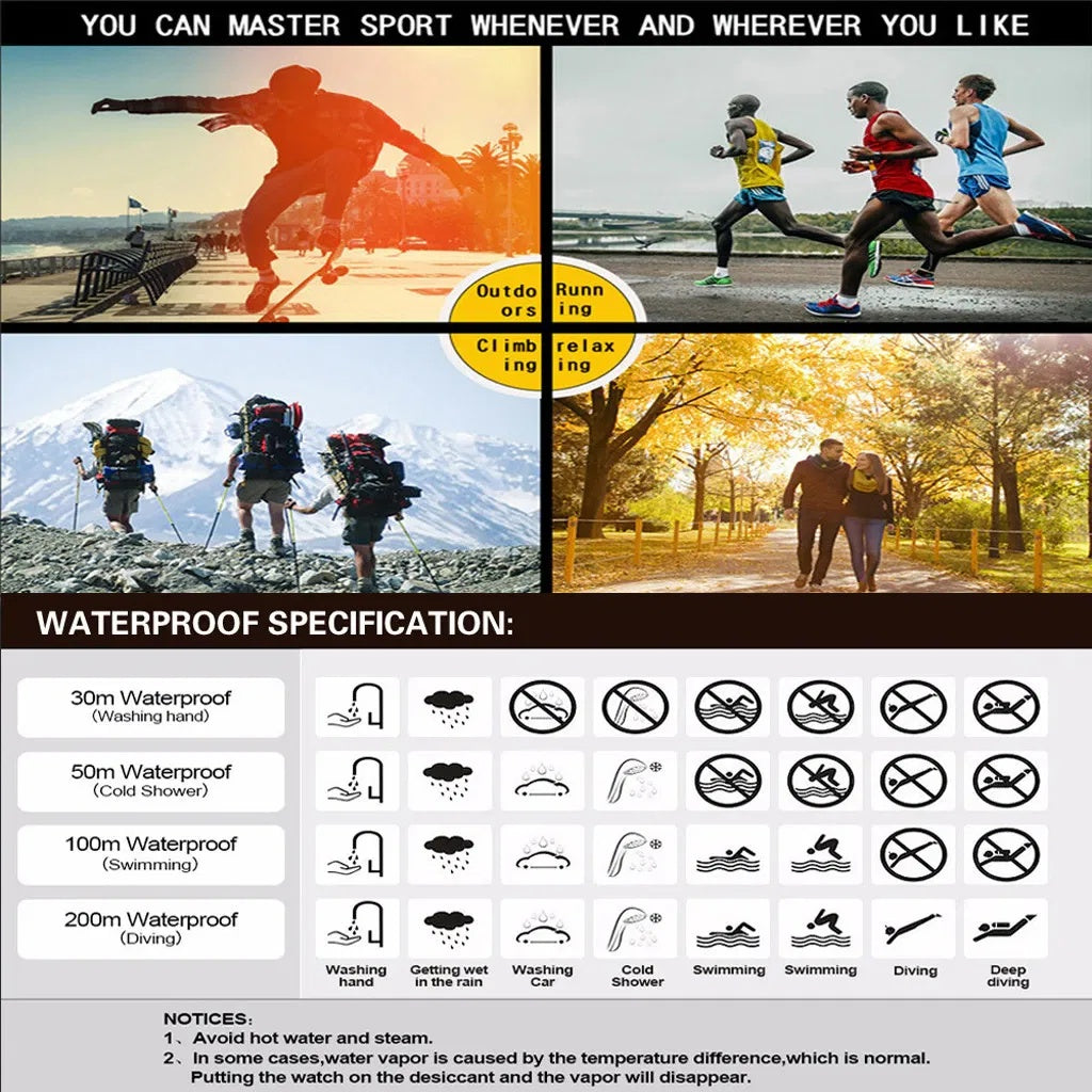 Waterproof Digital Sports Watch – Military Tactical LED Wristwatch