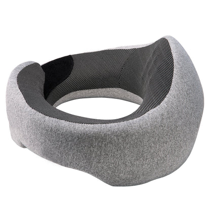 Travel Pillow Double-Layered Memory Foam Neck Pillow For Traveling Black-Gray