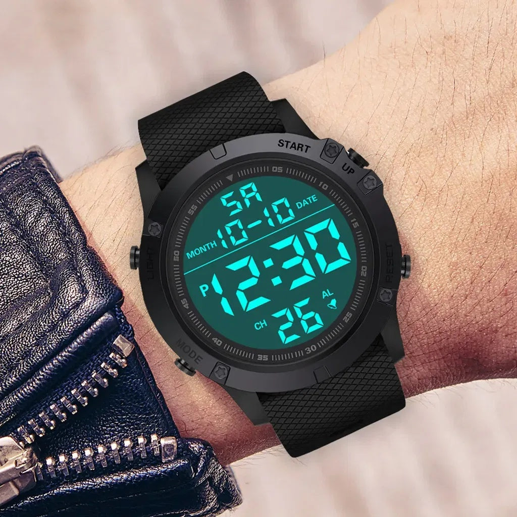 Waterproof Digital Sports Watch – Military Tactical LED Wristwatch