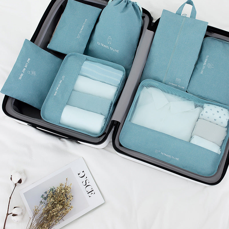 7-Piece Travel Packing Cube Set – Cationic Oxford Cloth Luggage Organizers