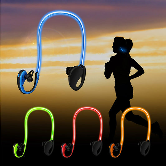 Wireless LED Sport Headset – Bluetooth V4.1 Earphones with Night Safety Light