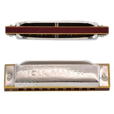 Traveler’s Blues Harmonica – 10-Hole Adjustable C Key with Chrome Cover & Resin Soundboard
