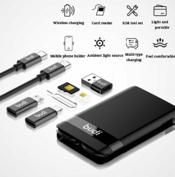 Portable Data Cable Storage Bag – USB/Type-C with Optional Wireless Charging