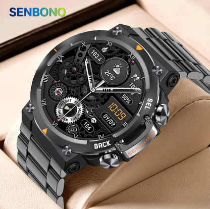 MAX18 Men’s Smartwatch – AMOLED Big Screen with AI Voice and Global Travel Features