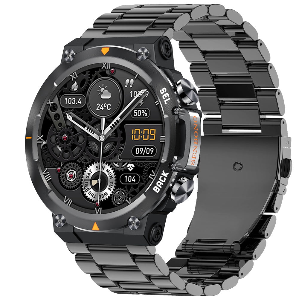 MAX18 Men’s Smartwatch – AMOLED Big Screen with AI Voice and Global Travel Features