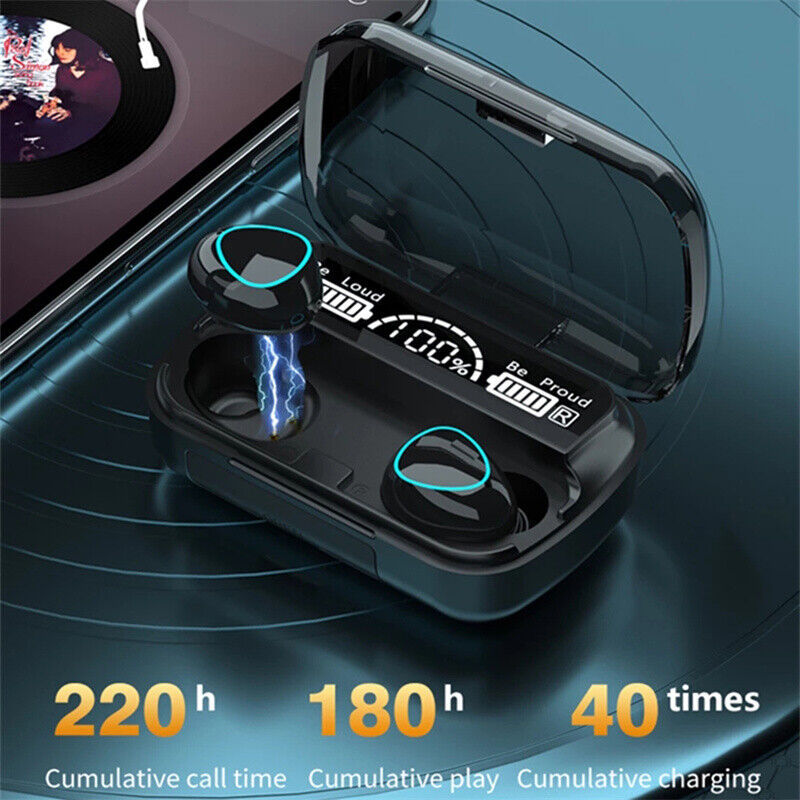 Wireless Bluetooth 5.1 Earbuds – Smart Touch Control with LED Display & IPX7 Waterproof