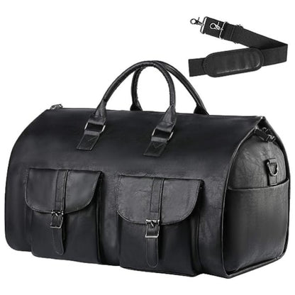 Large PU Leather Travel Bag – Stylish & Spacious Weekender for Men and Women