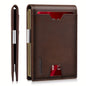 Genuine Leather Bifold Wallet Men with RFID Shielding