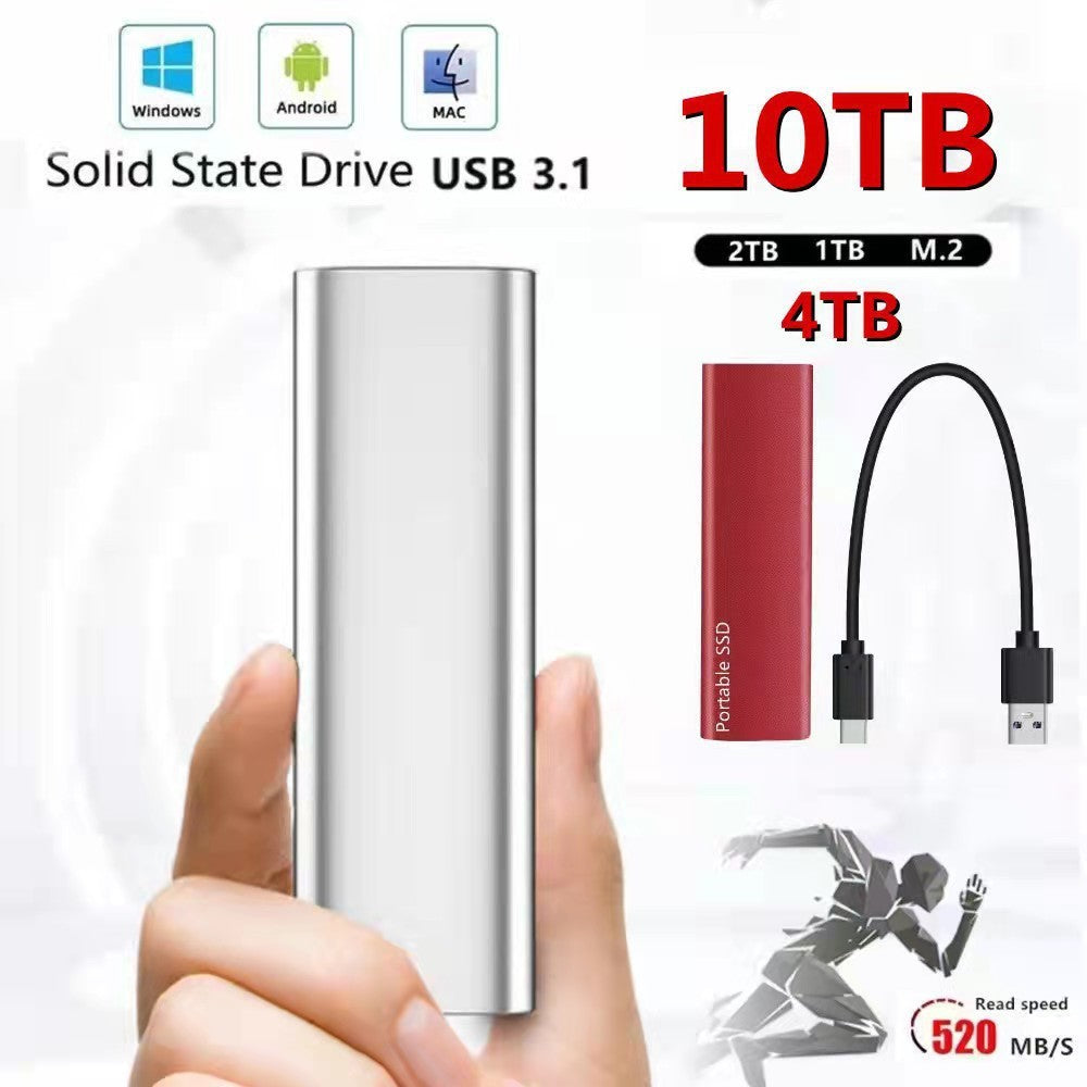 Ultra-Thin Portable External Hard Drive – Metal Shell, Multiple Capacities
