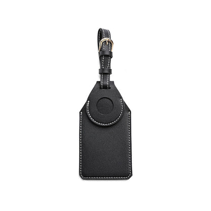 Leather Luggage Tag with Tracker Slot – Stylish Travel ID Case