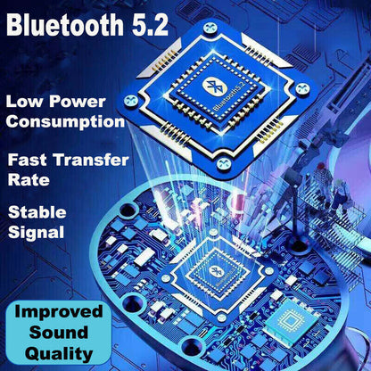 Wireless Bluetooth 5.1 Earbuds – Smart Touch Control with LED Display & IPX7 Waterproof