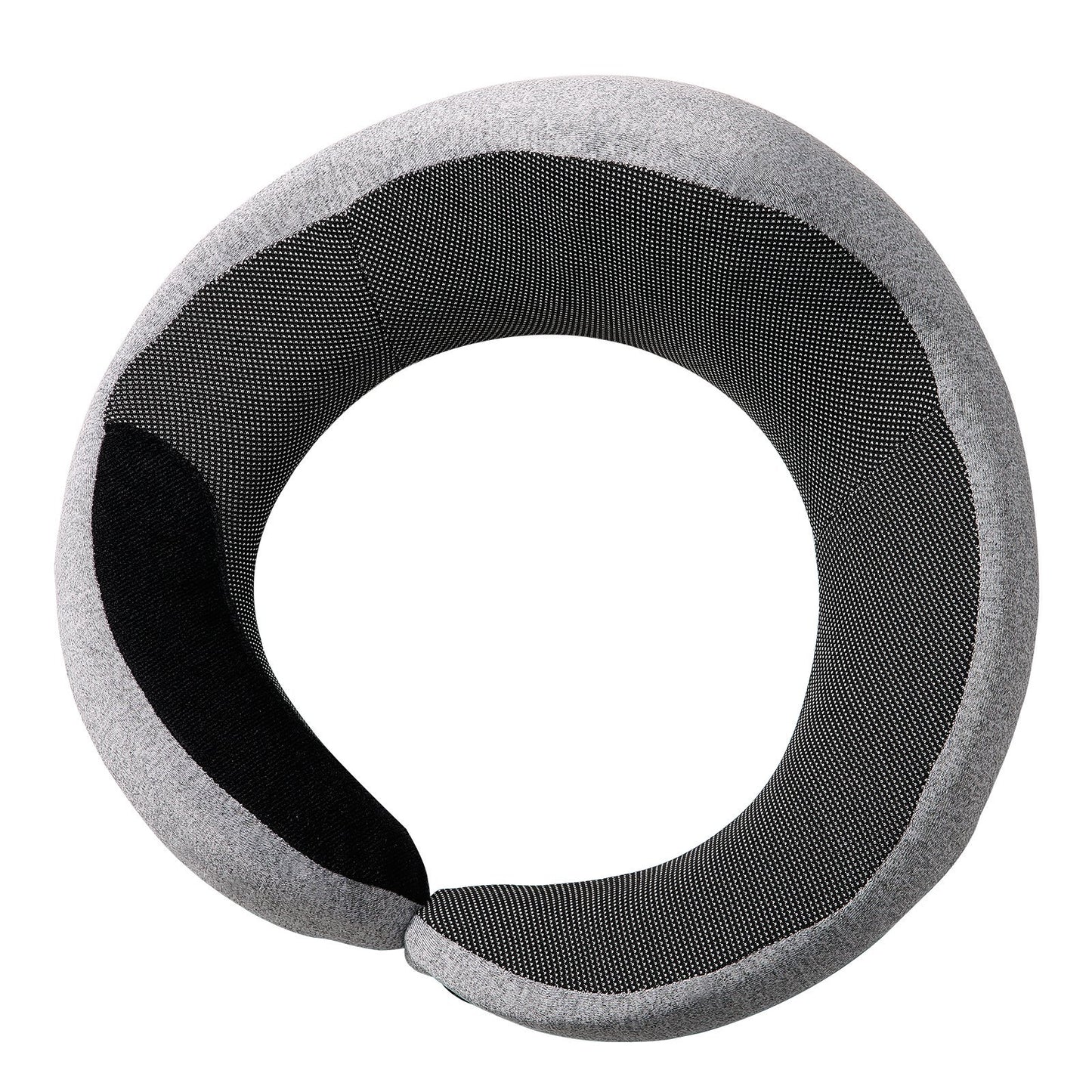 Travel Pillow Double-Layered Memory Foam Neck Pillow For Traveling Black-Gray
