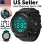 Waterproof Digital Sports Watch – Military Tactical LED Wristwatch