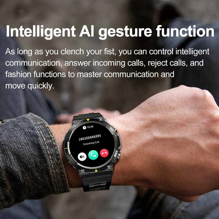 MAX18 Men’s Smartwatch – AMOLED Big Screen with AI Voice and Global Travel Features